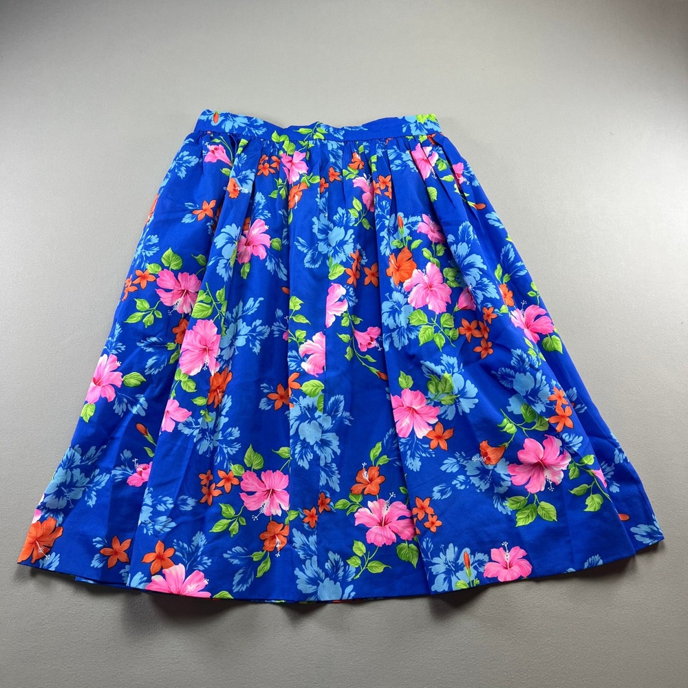 Womens A Line Skirt Multicolor Tropical Hawaiian Resort Wear Modern Minimalist M